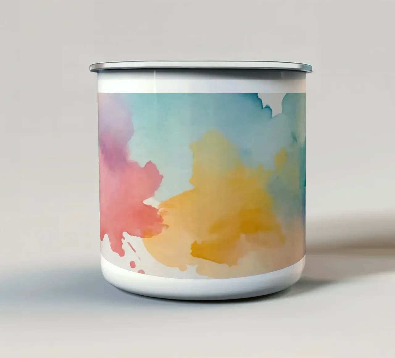 abstract aquarelontwerp voor creatieve achtergronden emaille mok van DesignDoodle