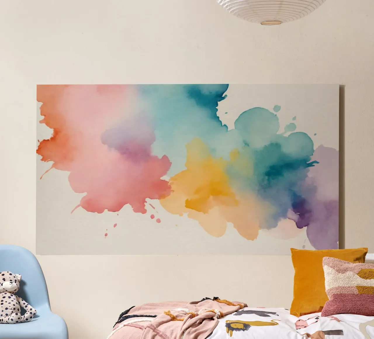 abstract watercolor design for creative backgrounds canvas with Floater frame by DesignDoodle
