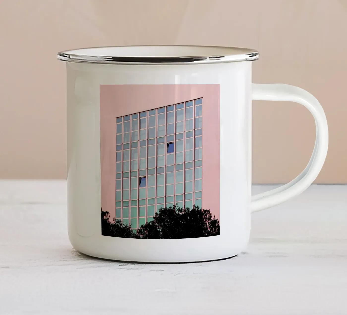 Memory enamel mug by Rupert Höller
