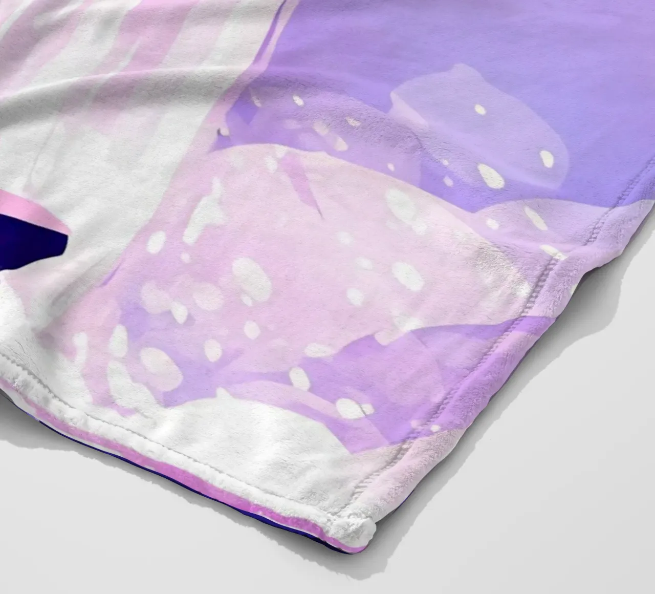 A Girl Standing On Rock Looking At Waterfall Lofi Art fleece blanket by LoFi Gallery