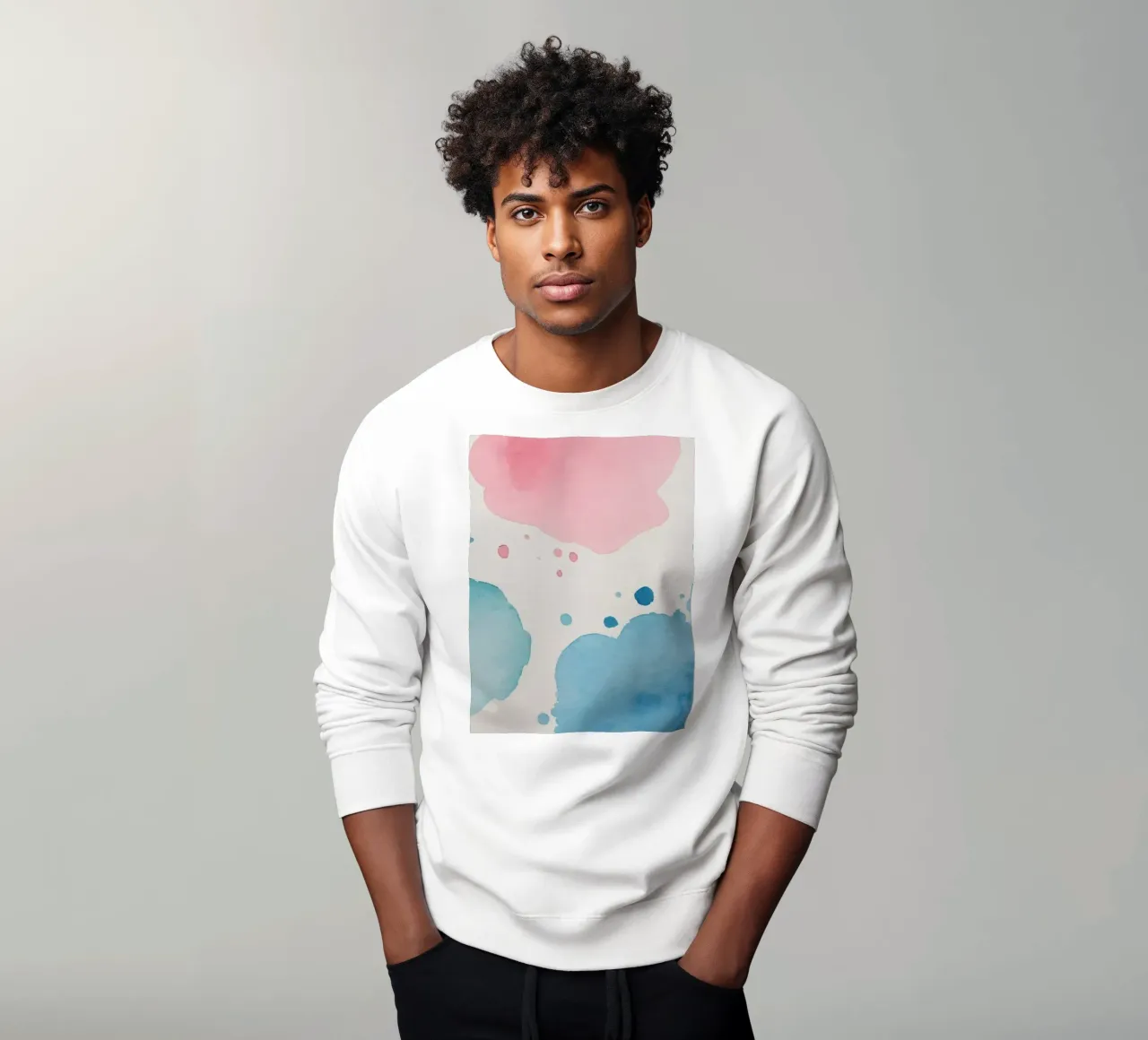 Macchie colorate astratte ad acquerello felpa da DesignDoodle