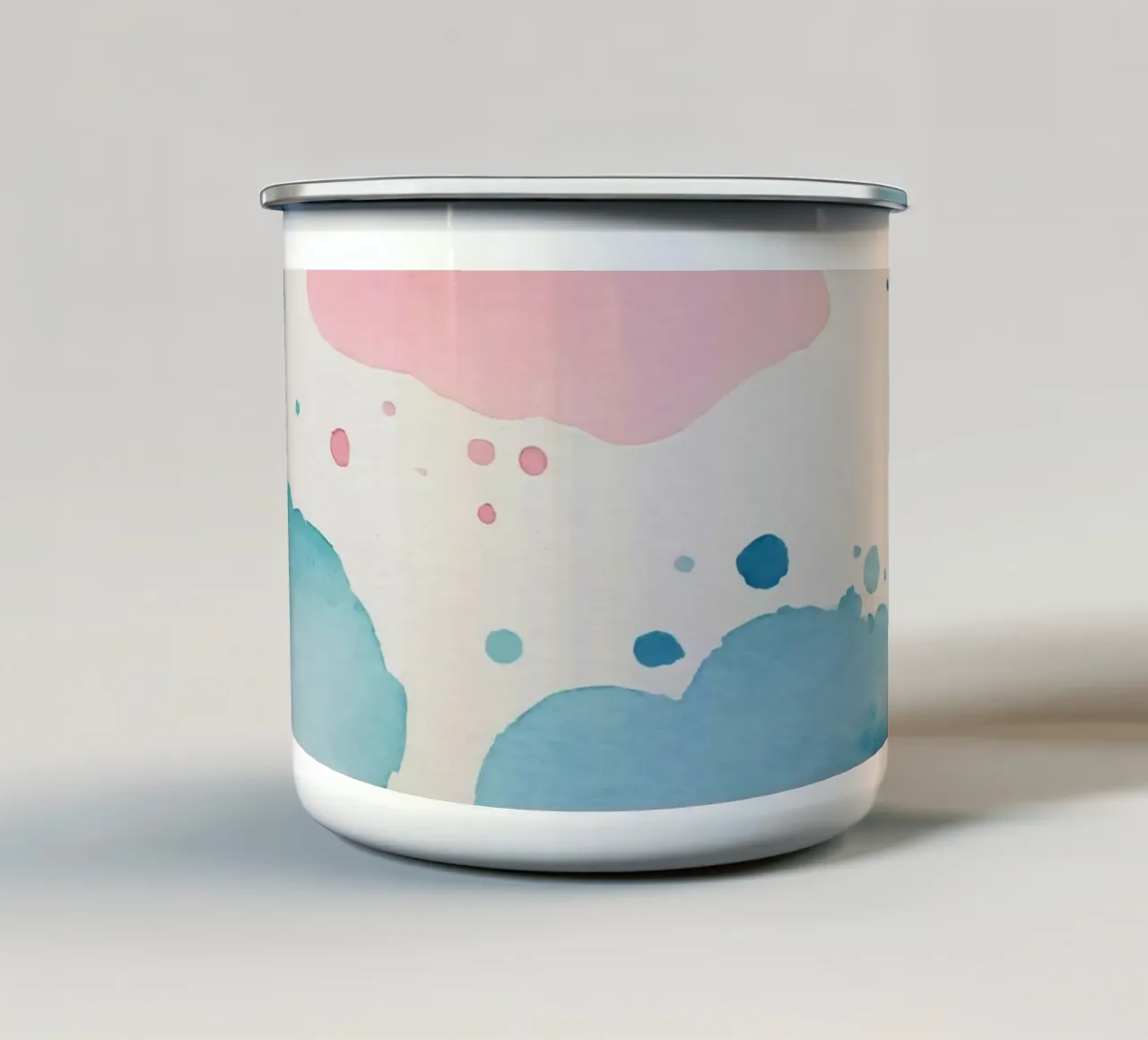 Macchie colorate astratte ad acquerello tazza in smalto da DesignDoodle