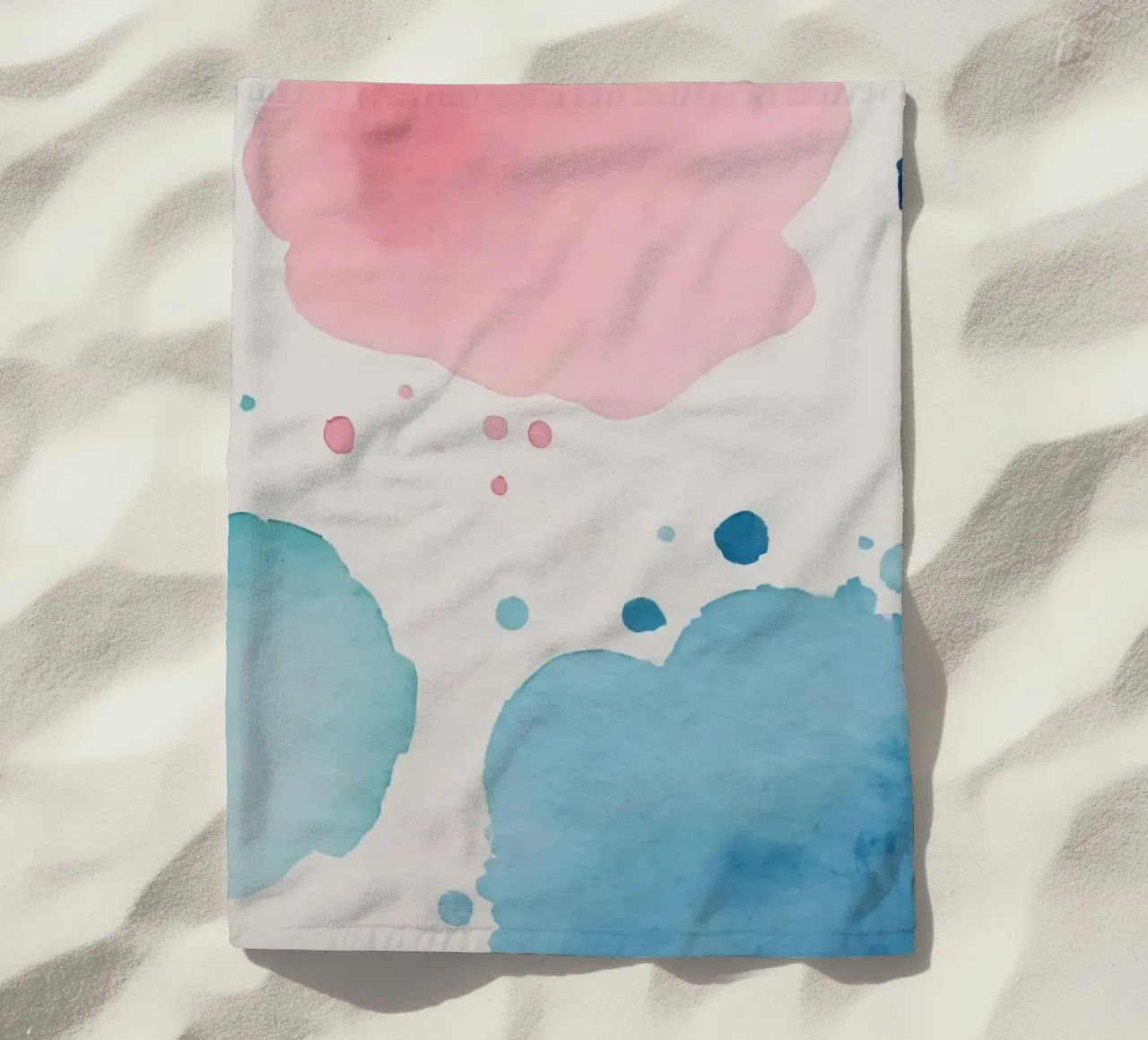 Macchie colorate astratte ad acquerello telo mare da DesignDoodle
