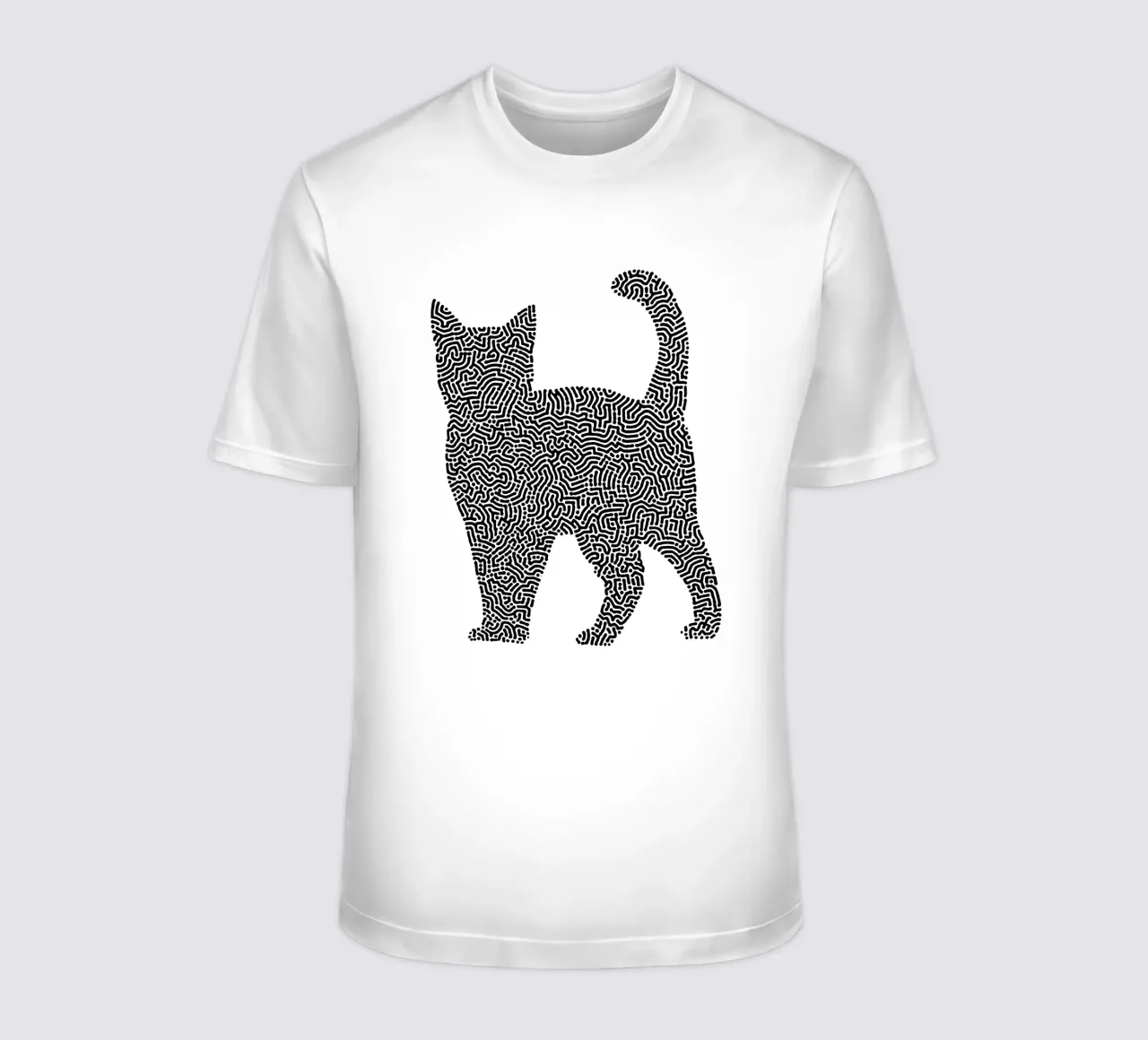 Gatti Zendoodle | Line Art in bianco e nero t-shirt da Autofocus