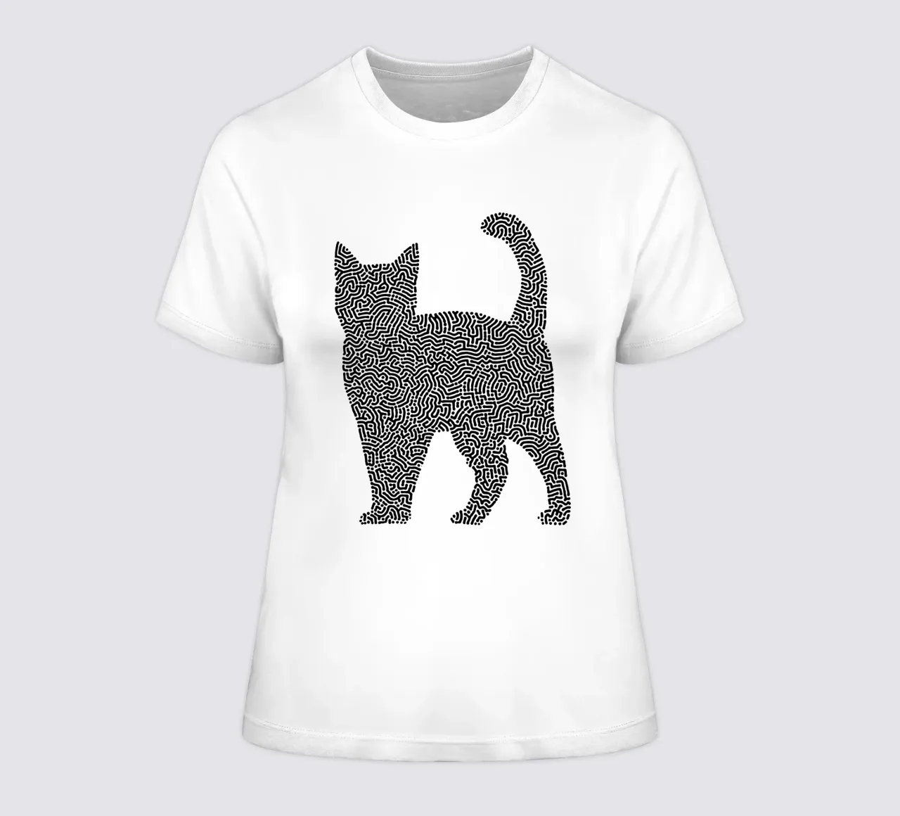 Gatti Zendoodle | Line Art in bianco e nero t-shirt da donna da Autofocus