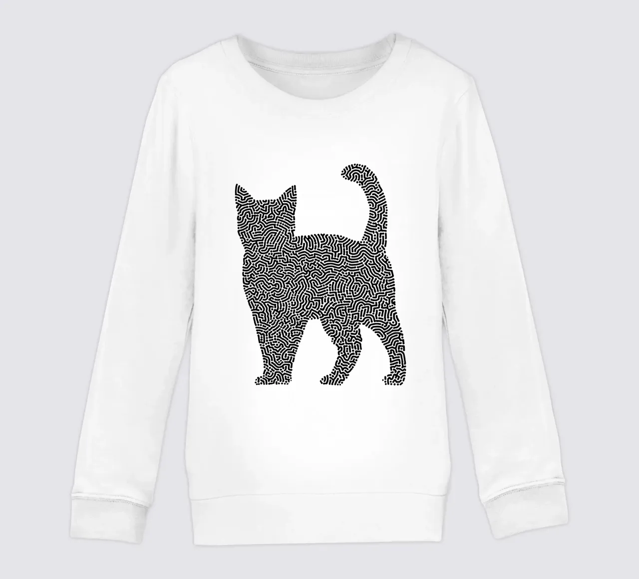 Gatti Zendoodle | Line Art in bianco e nero felpa bambino da Autofocus