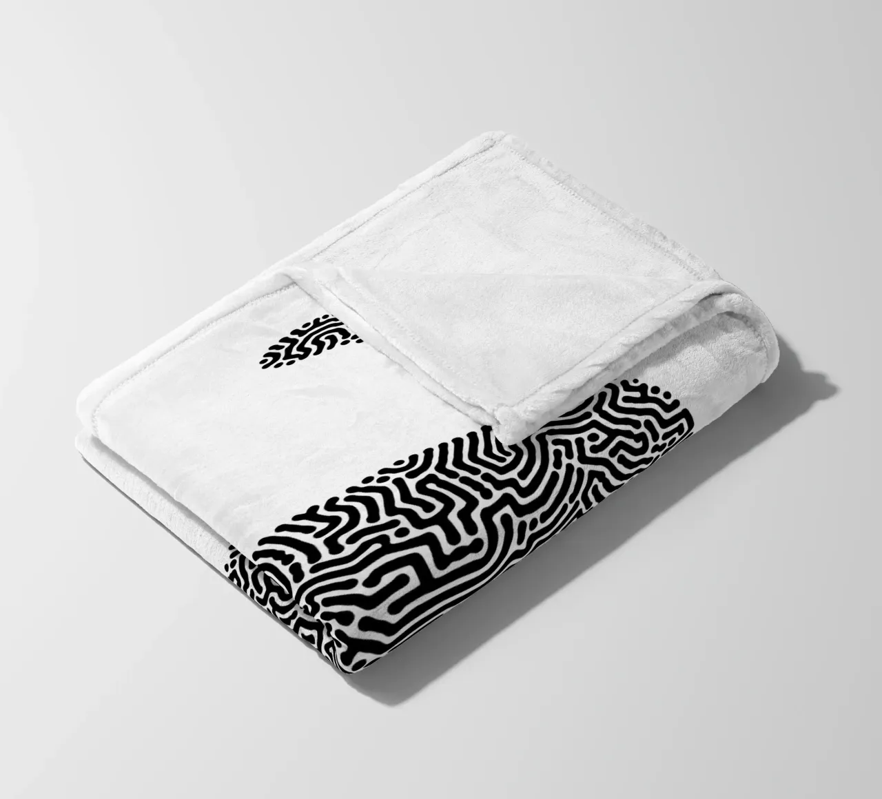 Gatti Zendoodle | Line Art in bianco e nero coperta in pile da Autofocus