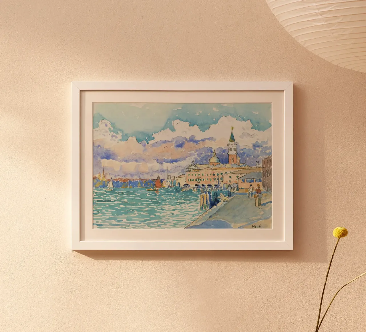 Venezia (1903) Henri-Edmond Cross poster con telaio in plastica da Venus Art
