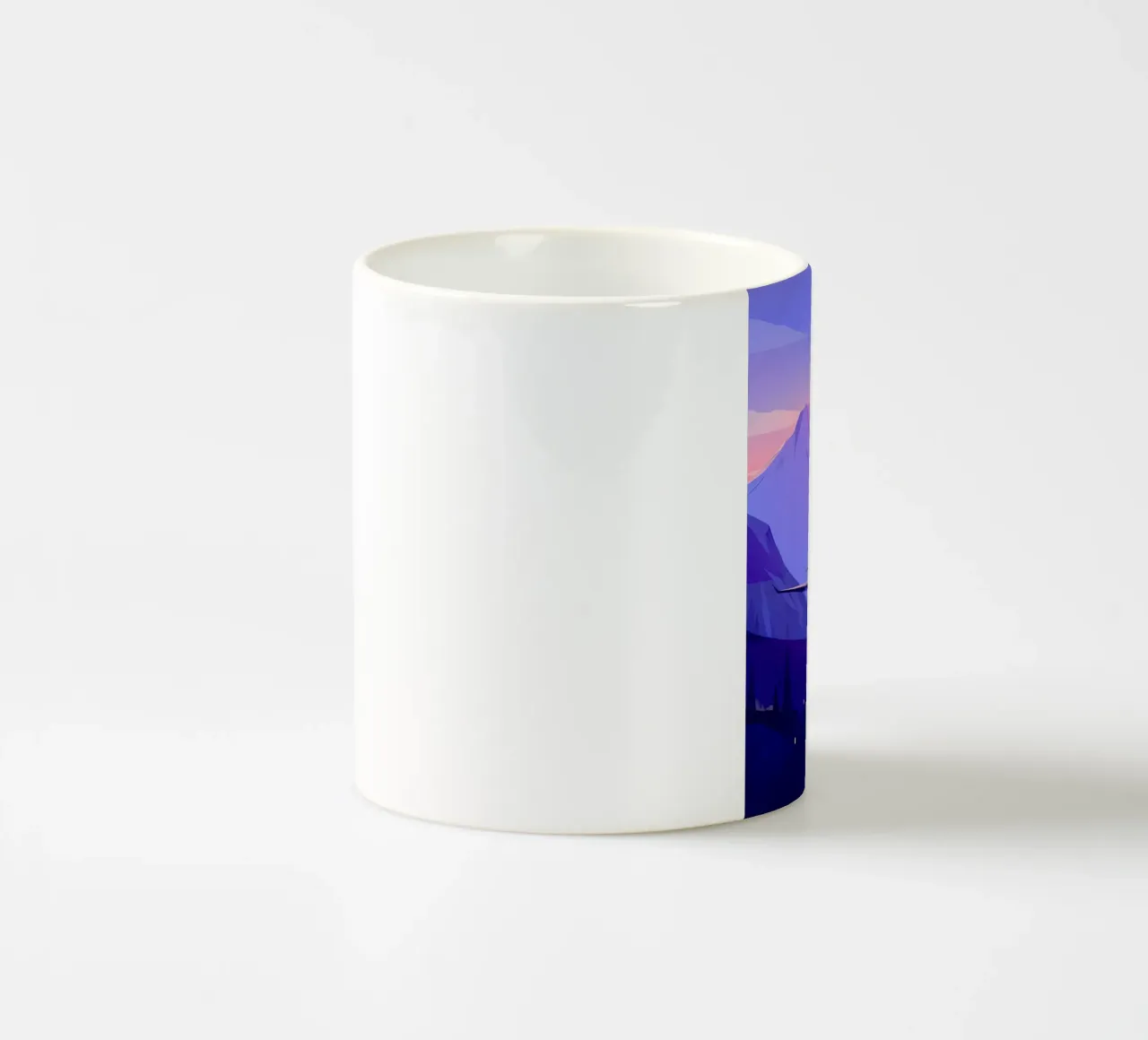 Un aereo che atterra in montagna Pista Lofi Art tazza in ceramica da LoFi Gallery