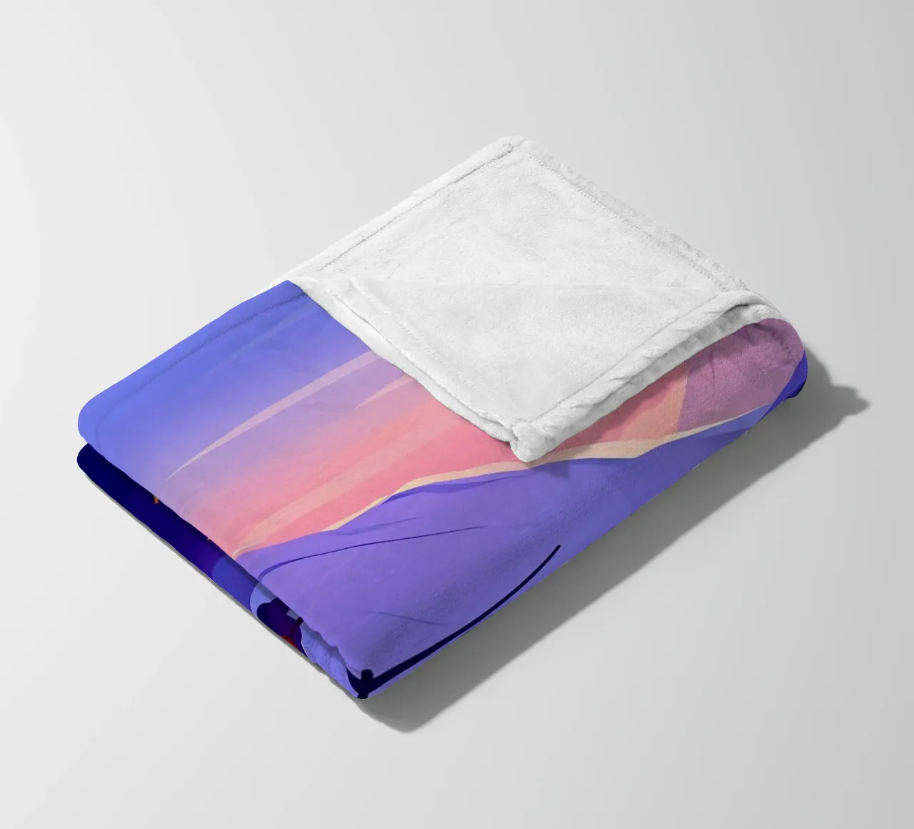 An Airplane Landing In Mountain Runway Lofi Art fleece blanket by LoFi Gallery