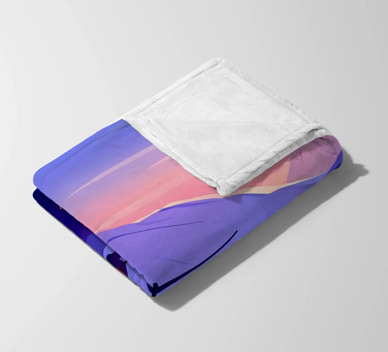 An Airplane Landing In Mountain Runway Lofi Art fleece blanket by LoFi Gallery