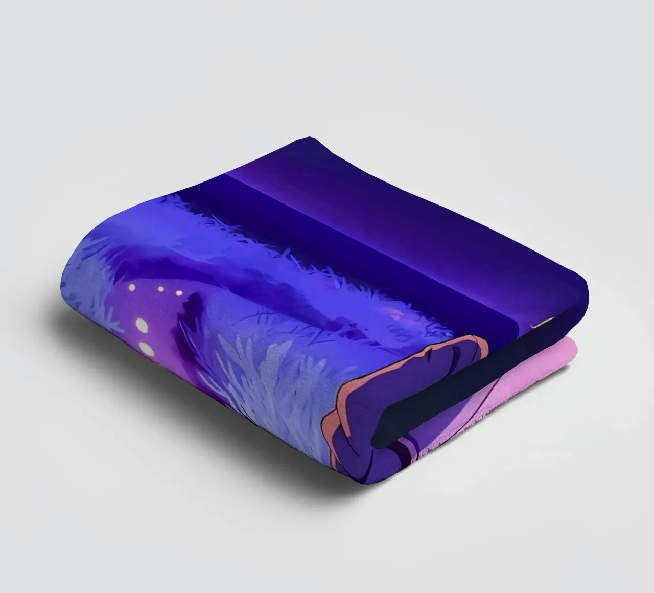 A Boy Walking Through A Silent Night Path Lofi Art towel by LoFi Gallery