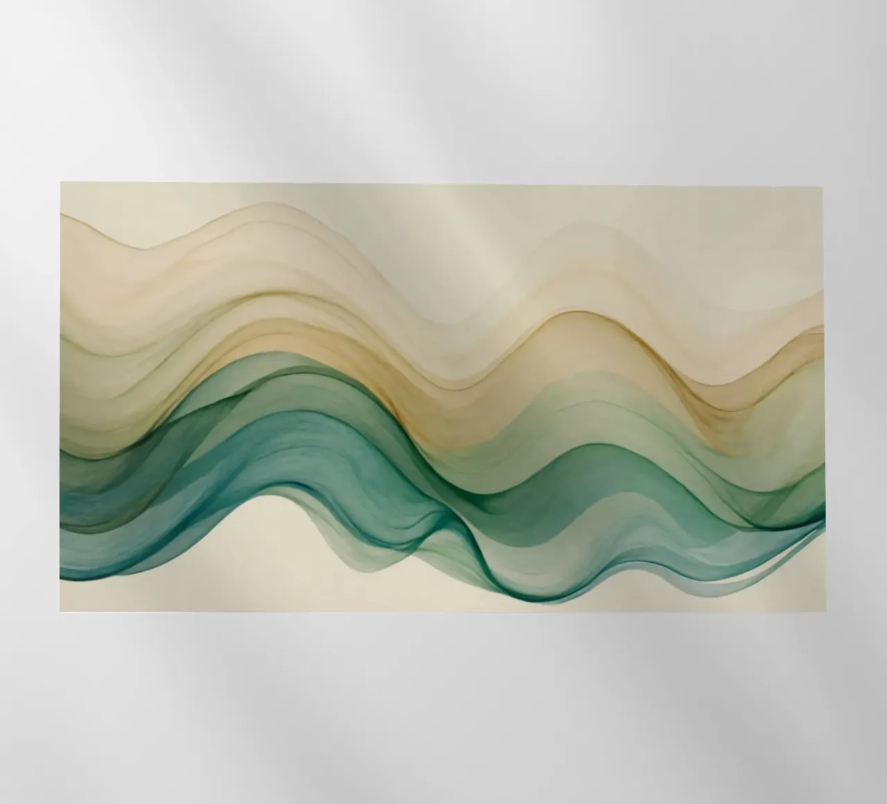 Elegant abstract waves in soft tones create a calming art backlit film by DesignDoodle
