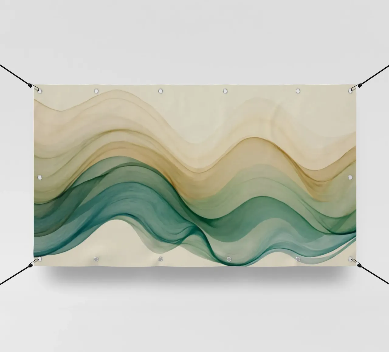 Elegant abstract waves in soft tones create a calming art pvc cover by DesignDoodle