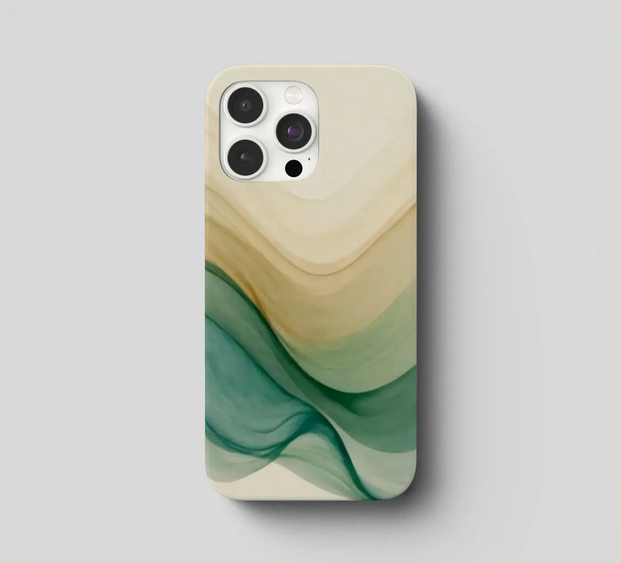 Elegant abstract waves in soft tones create a calming art iphone case by DesignDoodle