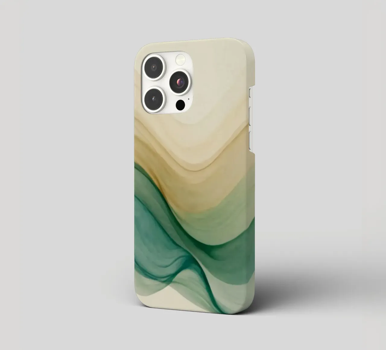 Elegant abstract waves in soft tones create a calming art iphone case by DesignDoodle