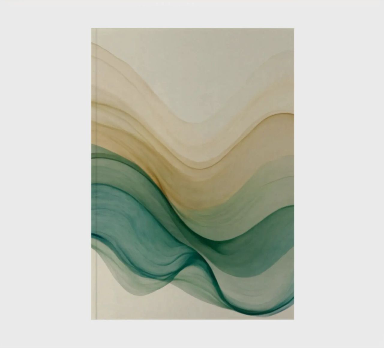 D'élégantes vagues abstraites dans des tons doux créent un art apaisant. carnet de notes de DesignDoodle