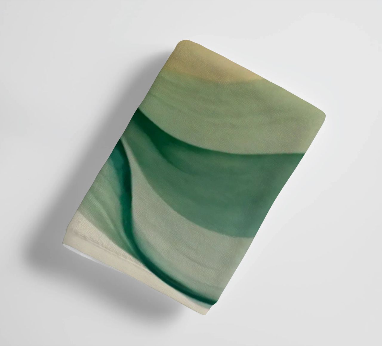 Elegant abstract waves in soft tones create a calming art towel by DesignDoodle