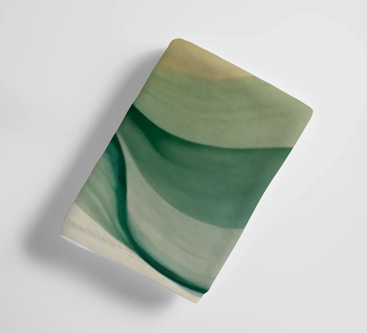 Elegante abstrakte Wellen in sanften Tönen schaffen ein beruhigendes Kunstwerk Handtuch von DesignDoodle