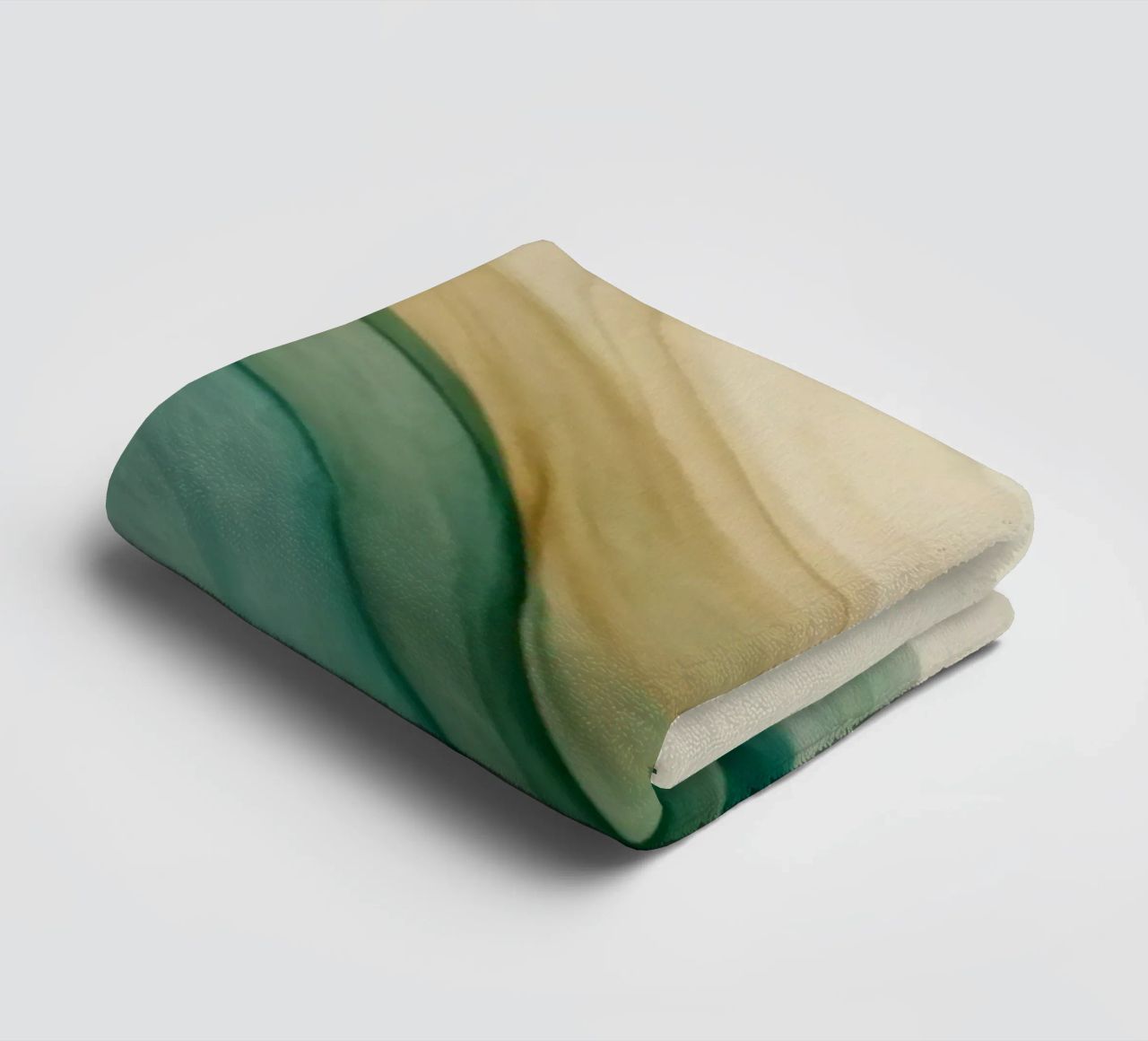 Elegant abstract waves in soft tones create a calming art towel by DesignDoodle