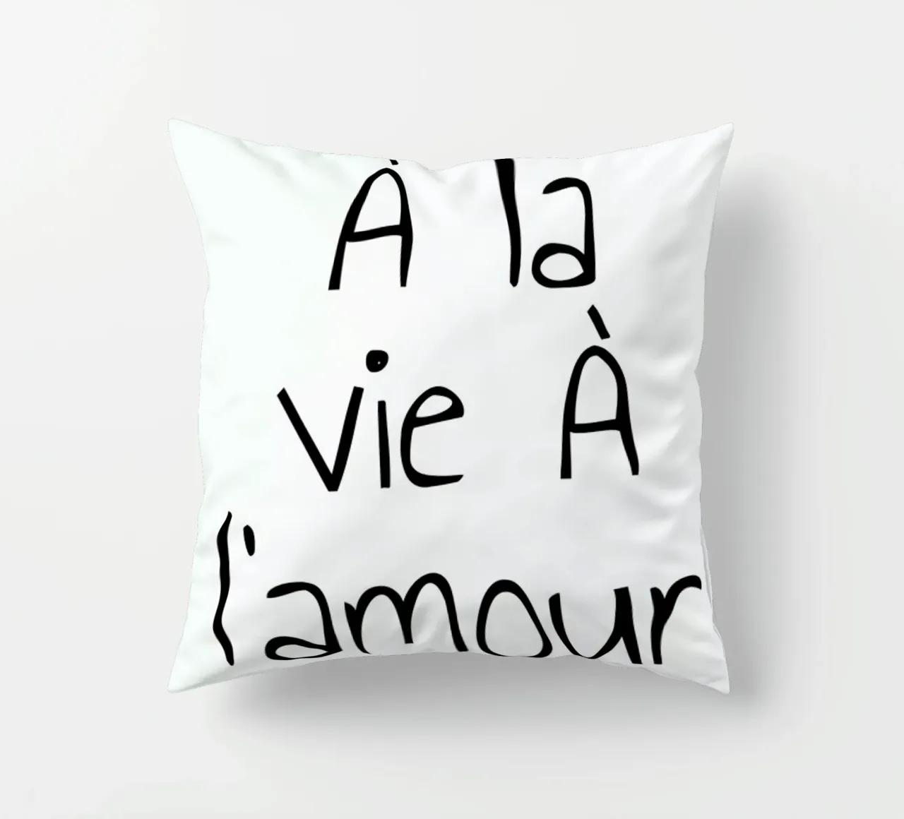 À l'amour cuscino da typed