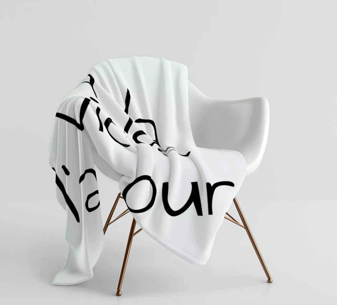 À l'amour fleece blanket by typed
