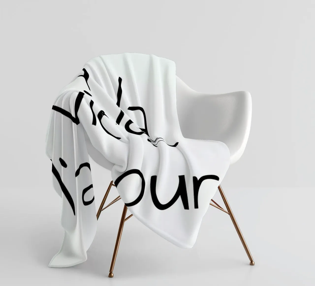 À l'amour fleece blanket by typed