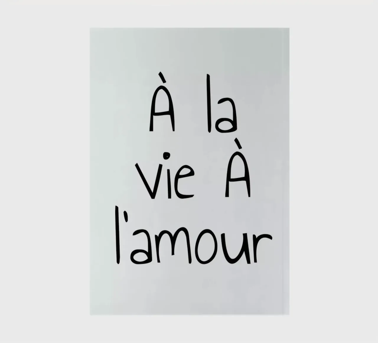 À l'amour notitieboek van typed
