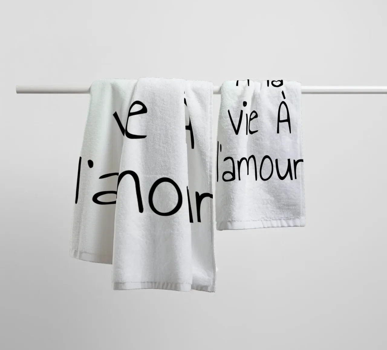 À l'amour asciugamano da bagno da typed