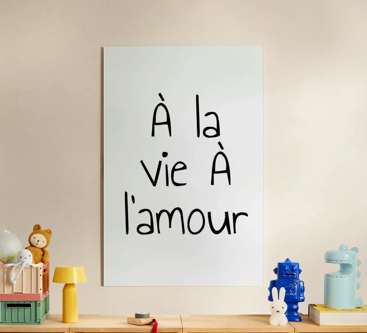 À l'amour plexiglass da typed
