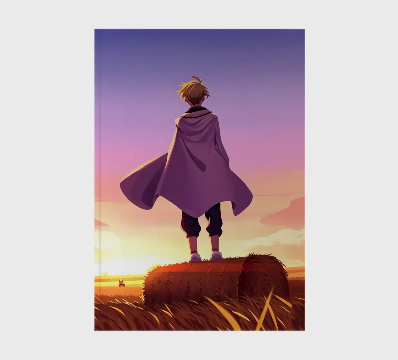 A Person Standing In Fields Alone Lofi Art notebook by LoFi Gallery
