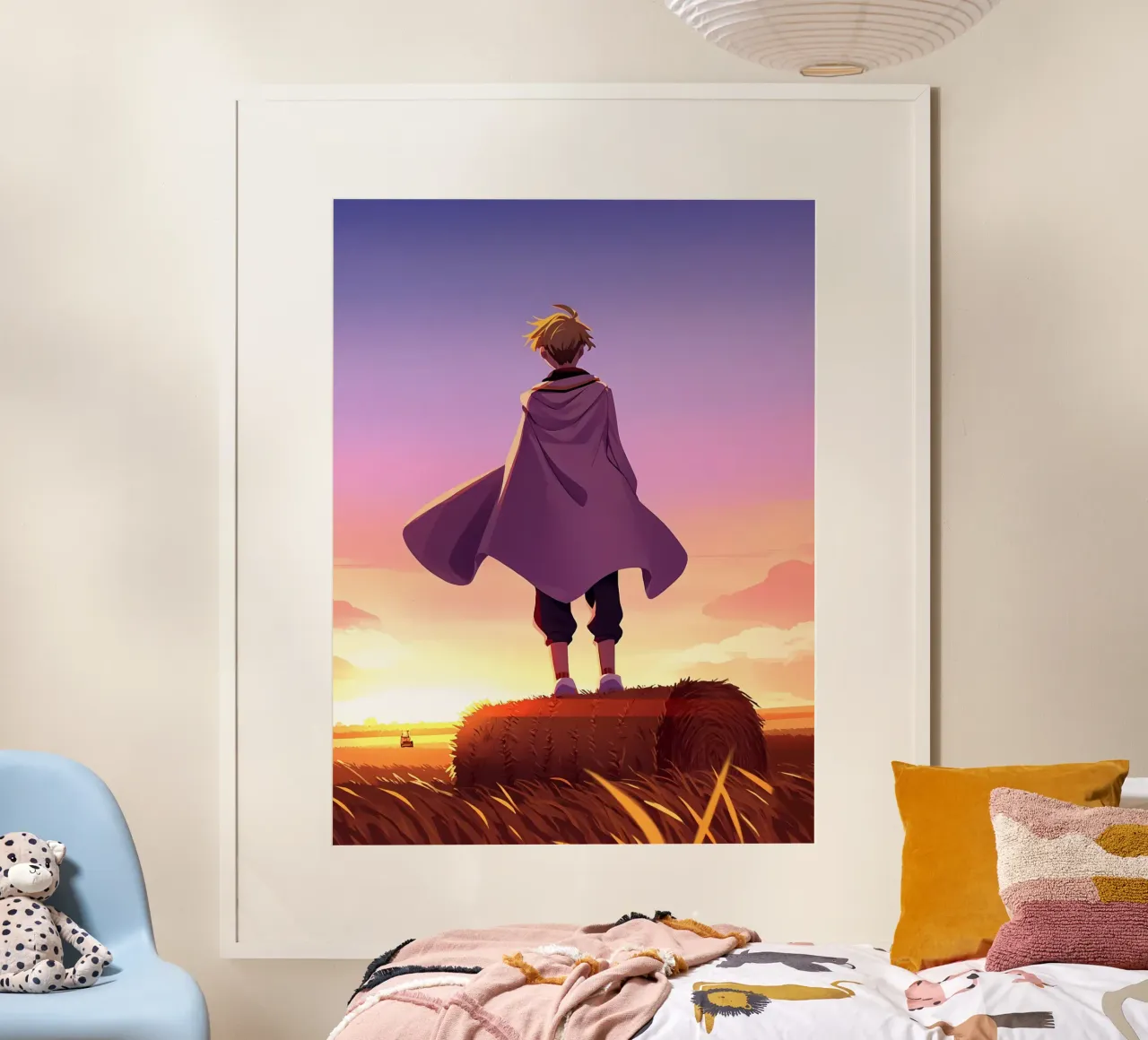 A Person Standing In Fields Alone Lofi Art hahnemühle by LoFi Gallery