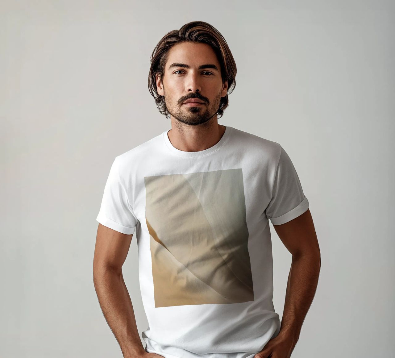 Smooth flowing abstract pattern creating a tranquil art t-shirt by DesignDoodle