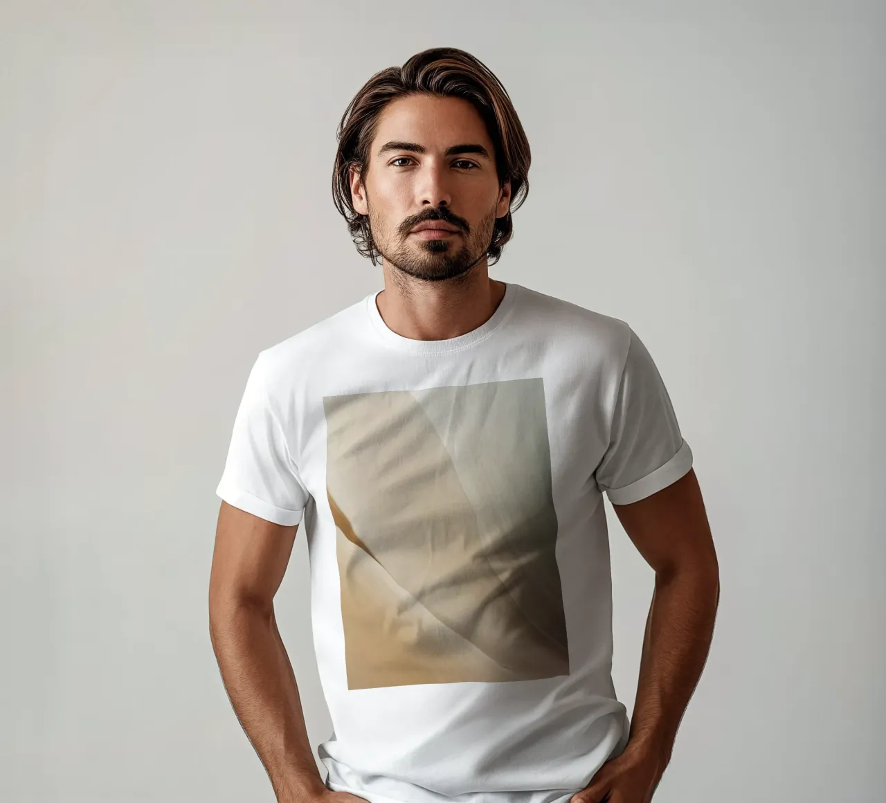 Smooth flowing abstract pattern creating a tranquil art t-shirt by DesignDoodle