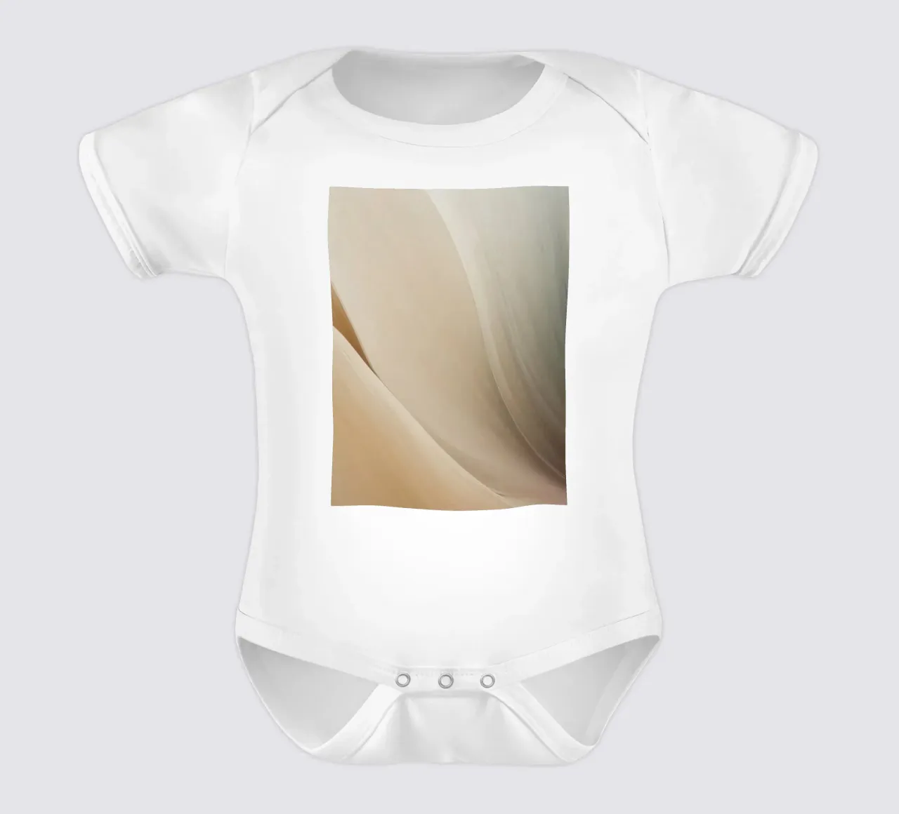 Smooth flowing abstract pattern creating a tranquil art short-sleeve baby romper by DesignDoodle