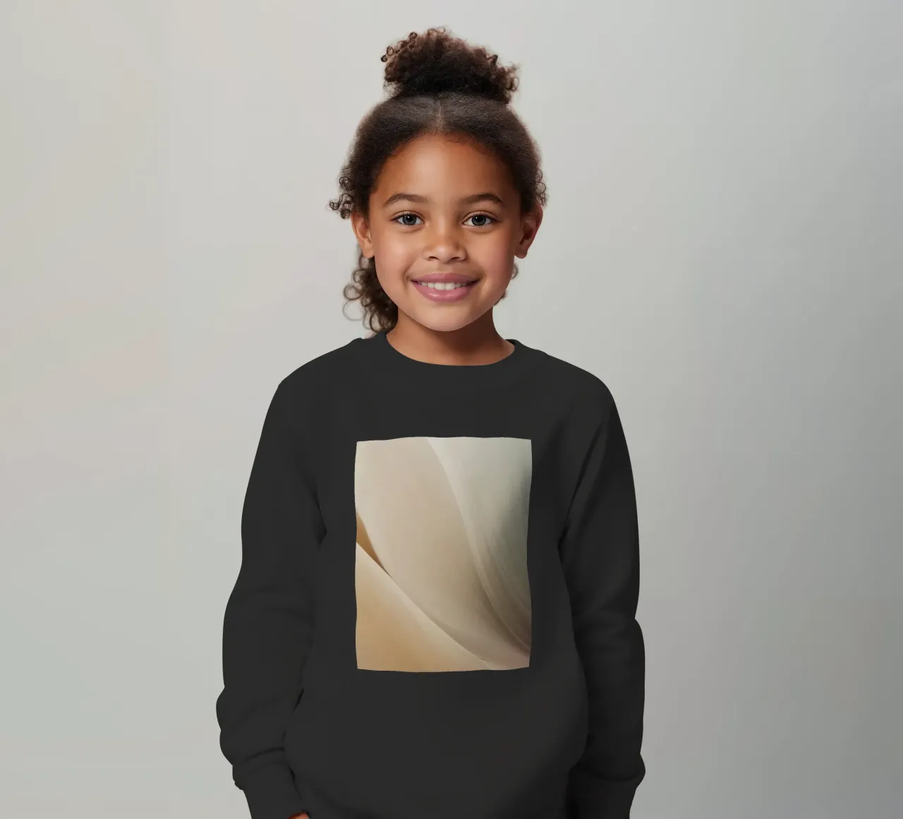 Smooth flowing abstract pattern creating a tranquil art kids sweatshirt by DesignDoodle