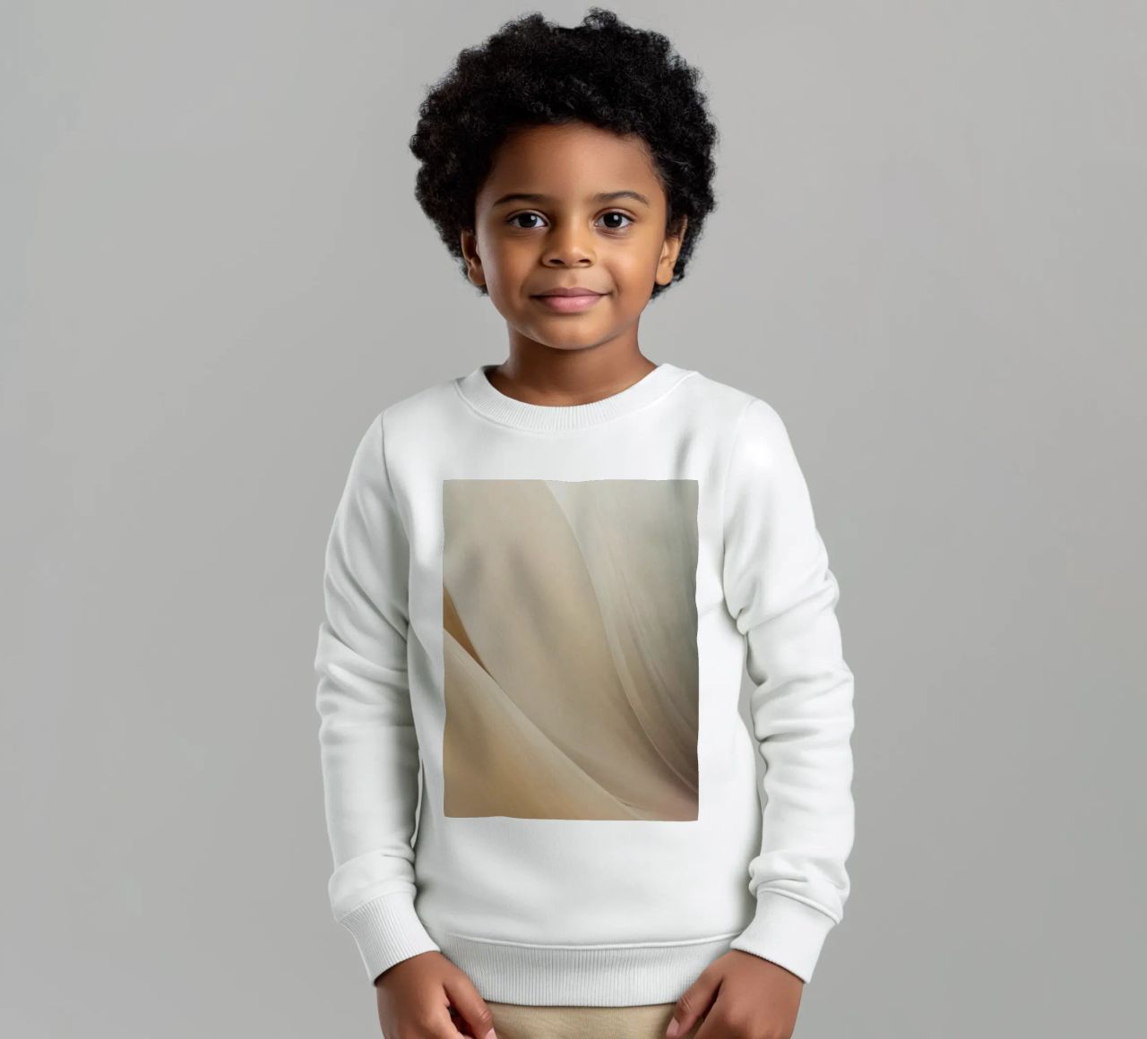 Smooth flowing abstract pattern creating a tranquil art kids sweatshirt by DesignDoodle