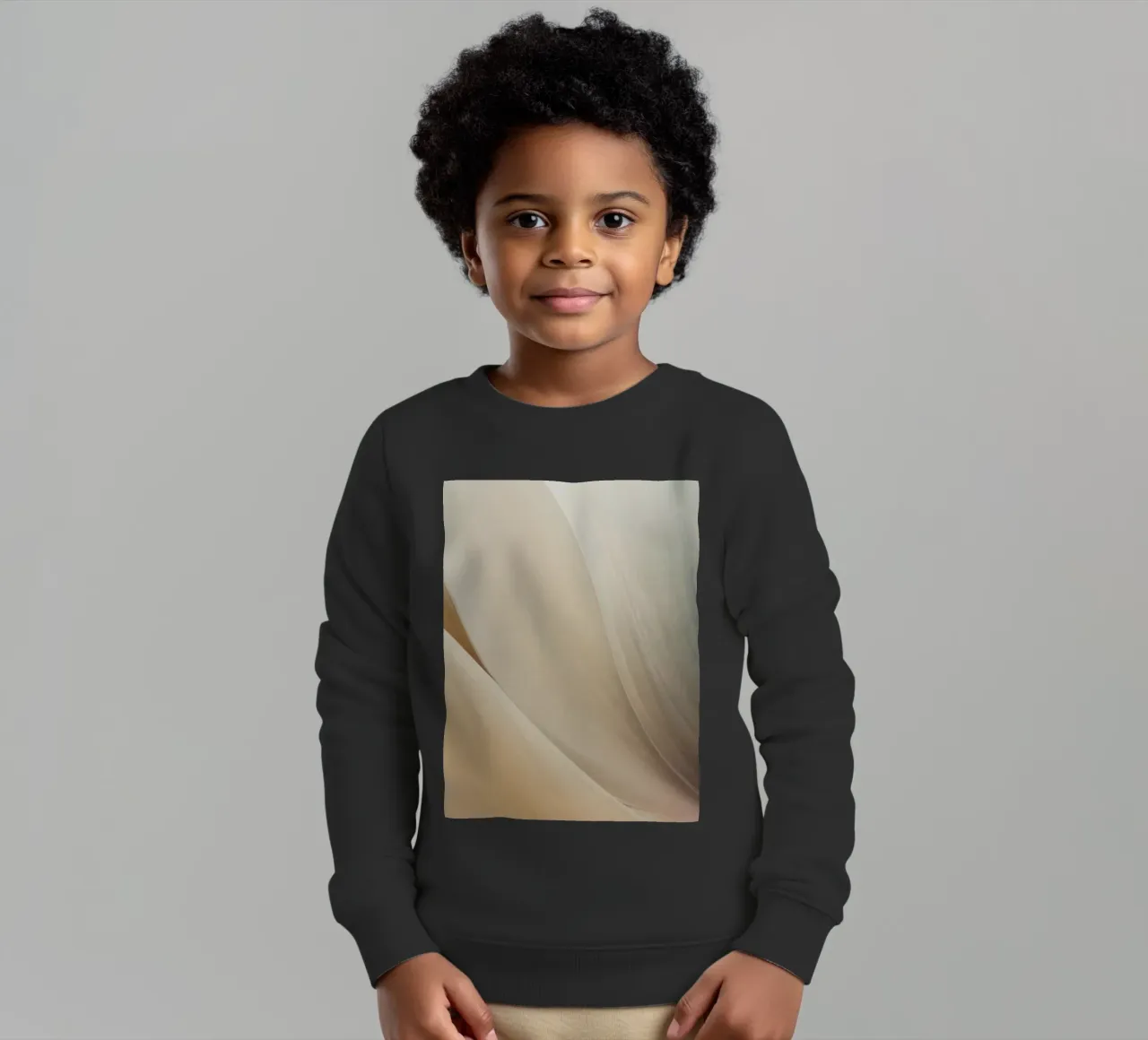 Smooth flowing abstract pattern creating a tranquil art kids sweatshirt by DesignDoodle