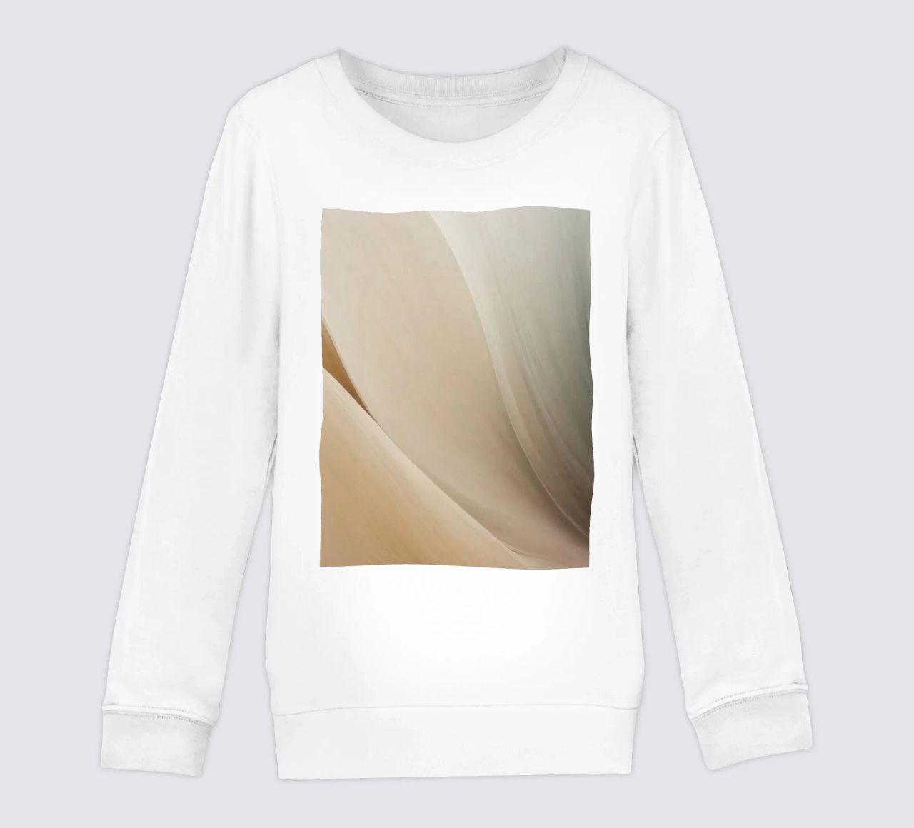Smooth flowing abstract pattern creating a tranquil art kids sweatshirt by DesignDoodle