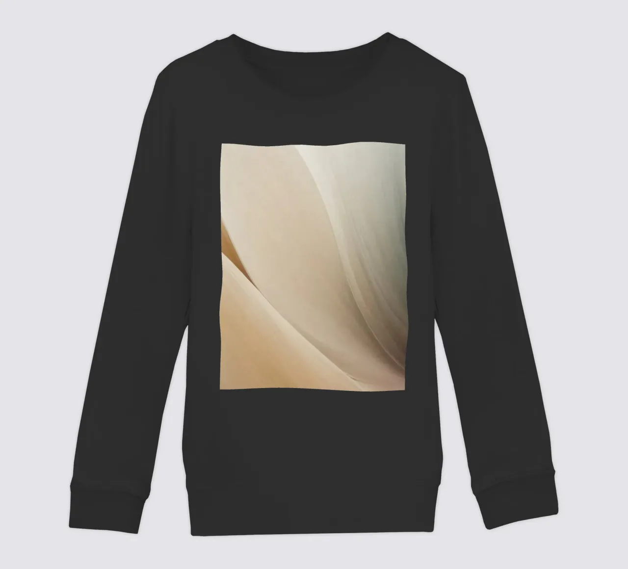 Smooth flowing abstract pattern creating a tranquil art kids sweatshirt by DesignDoodle
