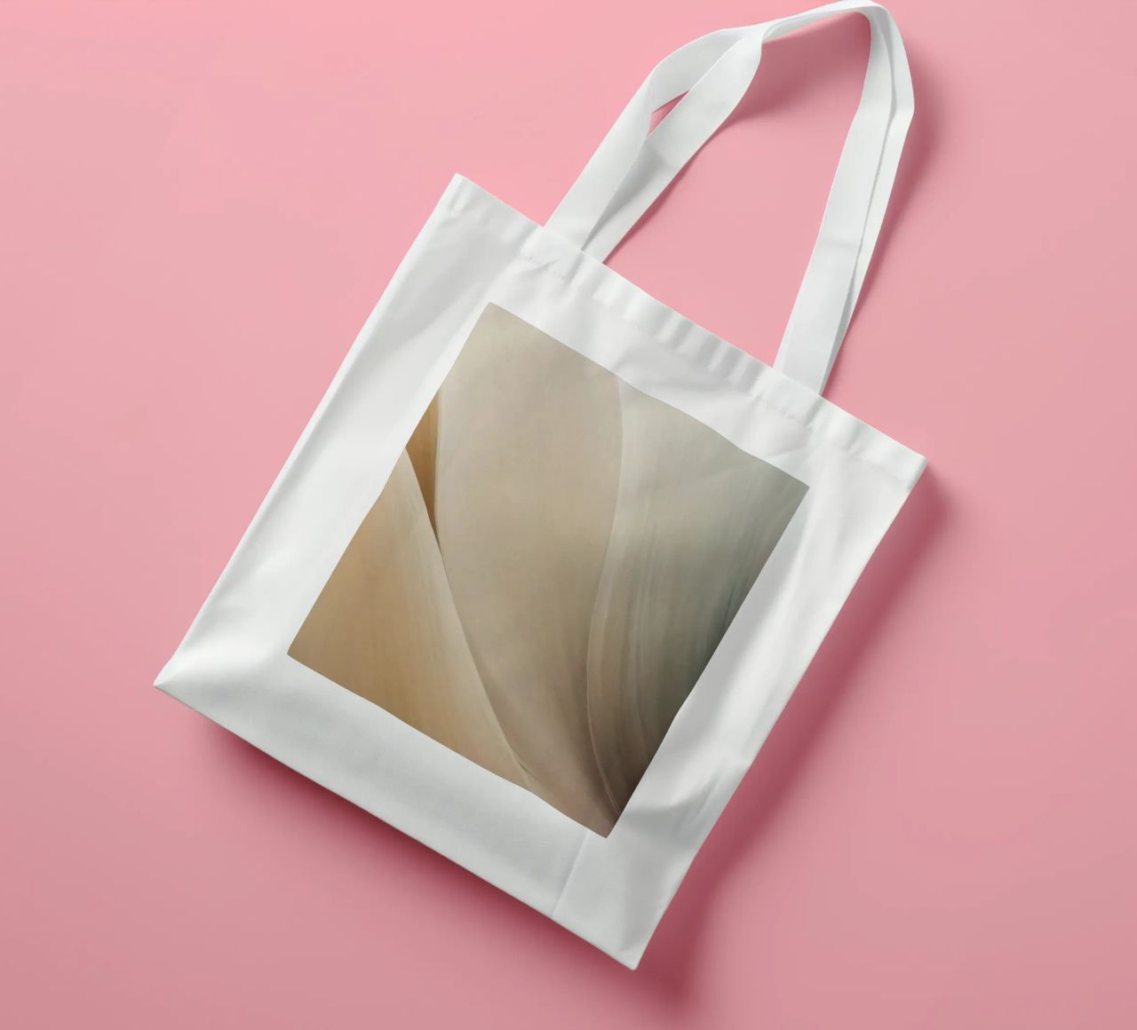 Smooth flowing abstract pattern creating a tranquil art tote bag by DesignDoodle