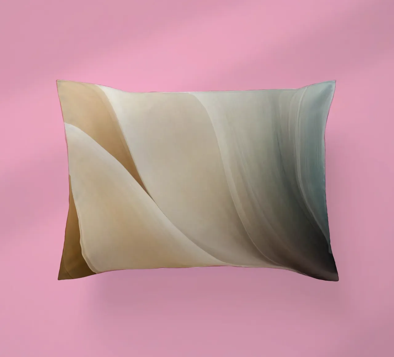 Smooth flowing abstract pattern creating a tranquil art decorative cushion by DesignDoodle