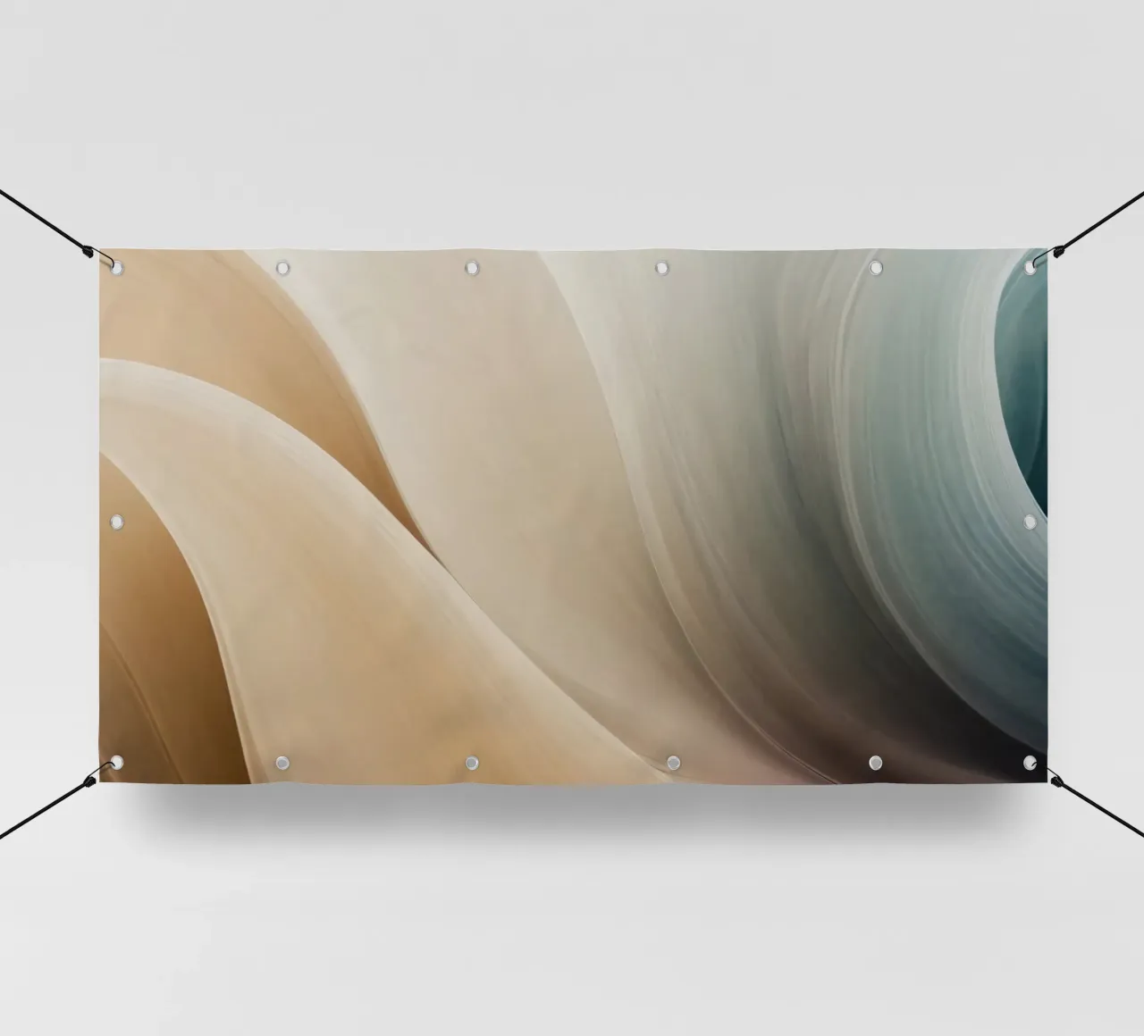 Sanft fließendes abstraktes Muster für eine ruhige Kunst PVC Plane von DesignDoodle