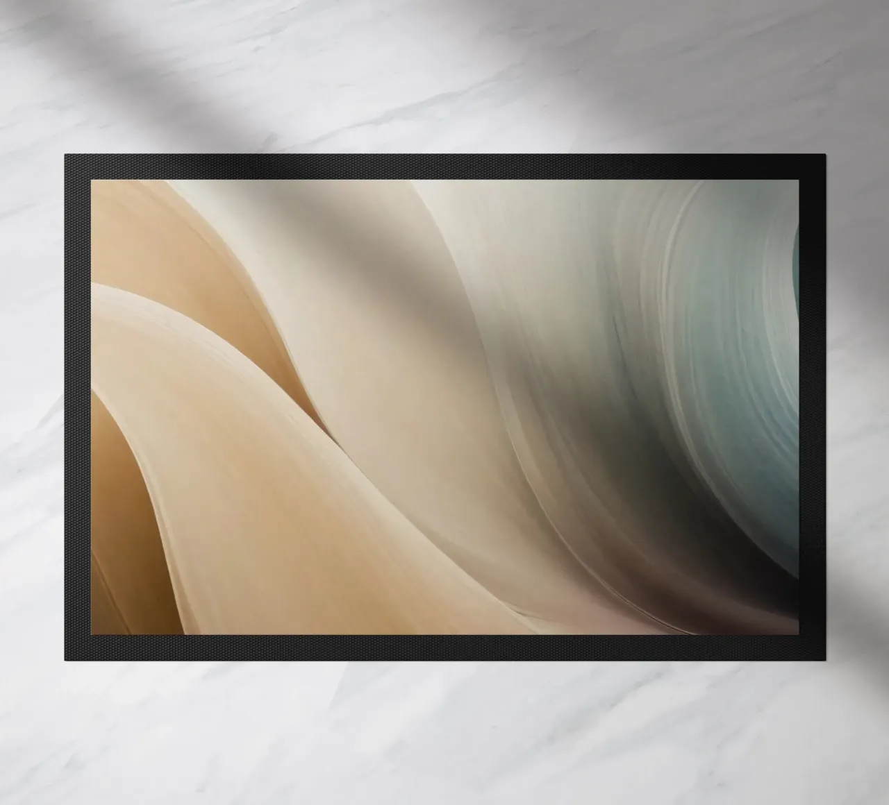 Smooth flowing abstract pattern creating a tranquil art doormat by DesignDoodle