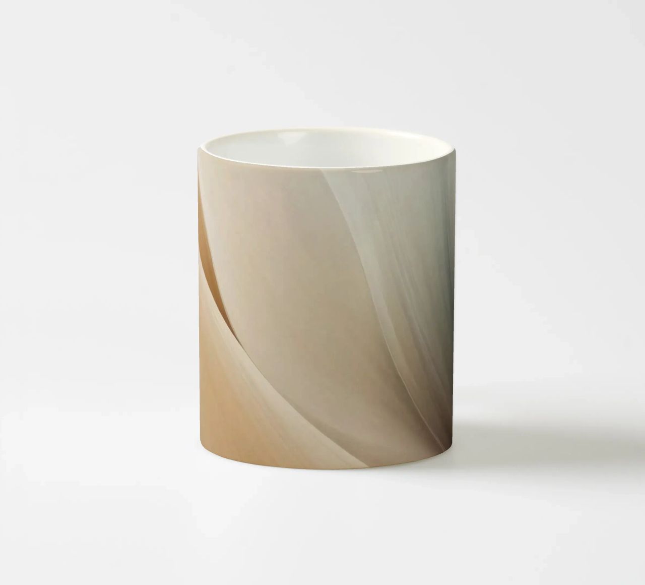 Smooth flowing abstract pattern creating a tranquil art ceramic mug by DesignDoodle