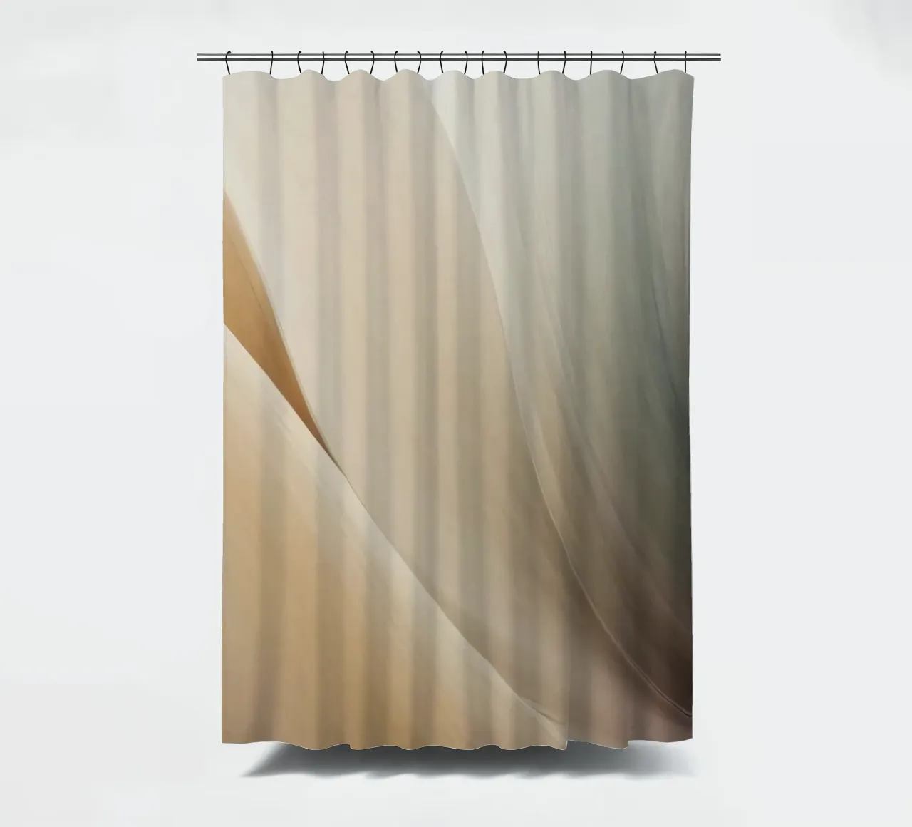 Smooth flowing abstract pattern creating a tranquil art shower curtain by DesignDoodle