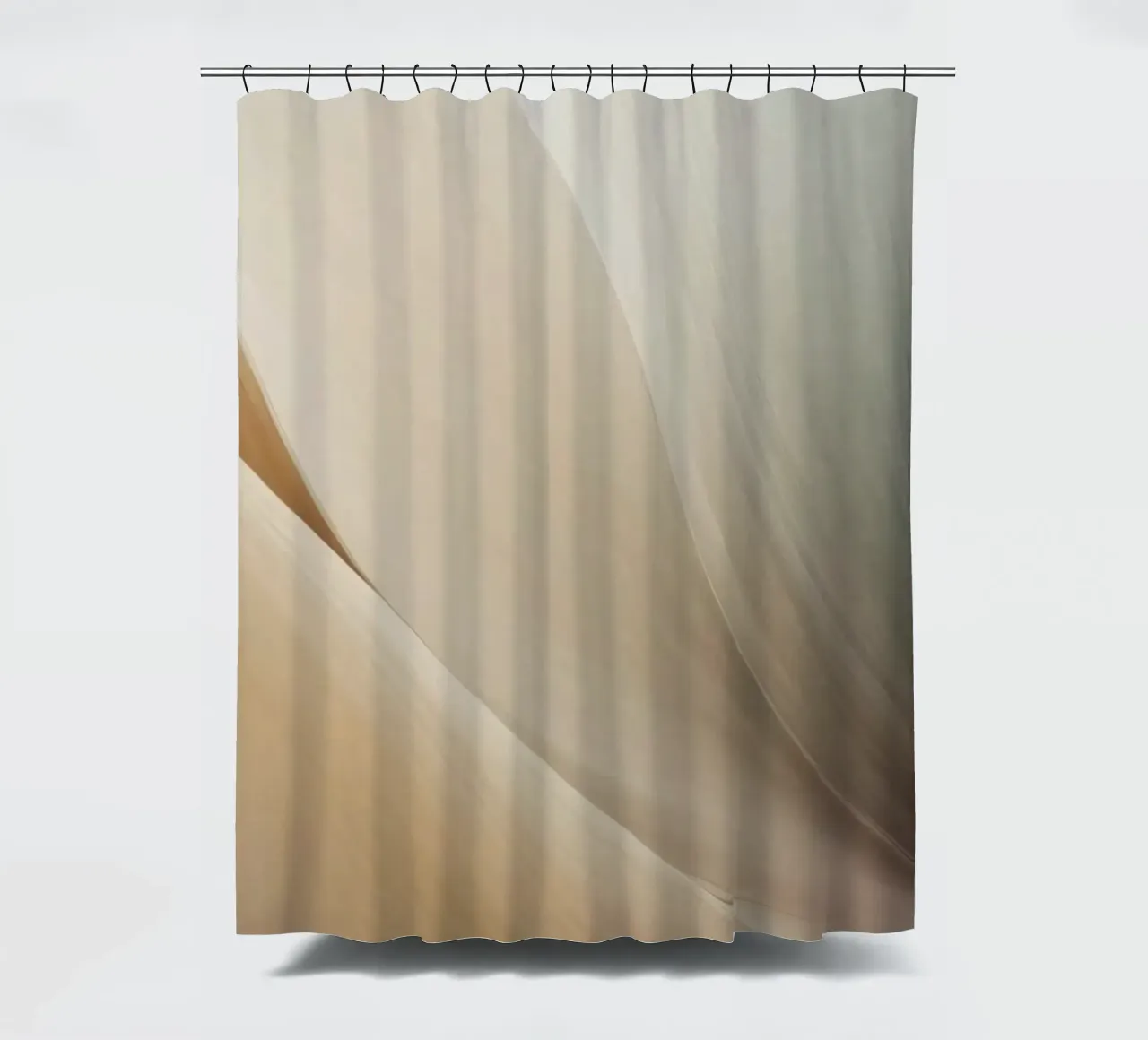 Smooth flowing abstract pattern creating a tranquil art shower curtain by DesignDoodle