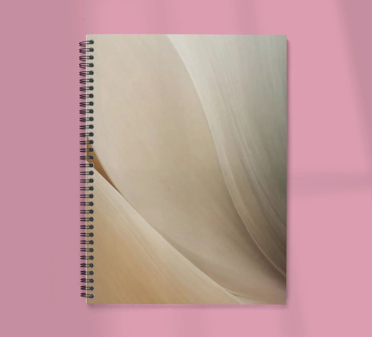 Smooth flowing abstract pattern creating a tranquil art spiral notebook by DesignDoodle