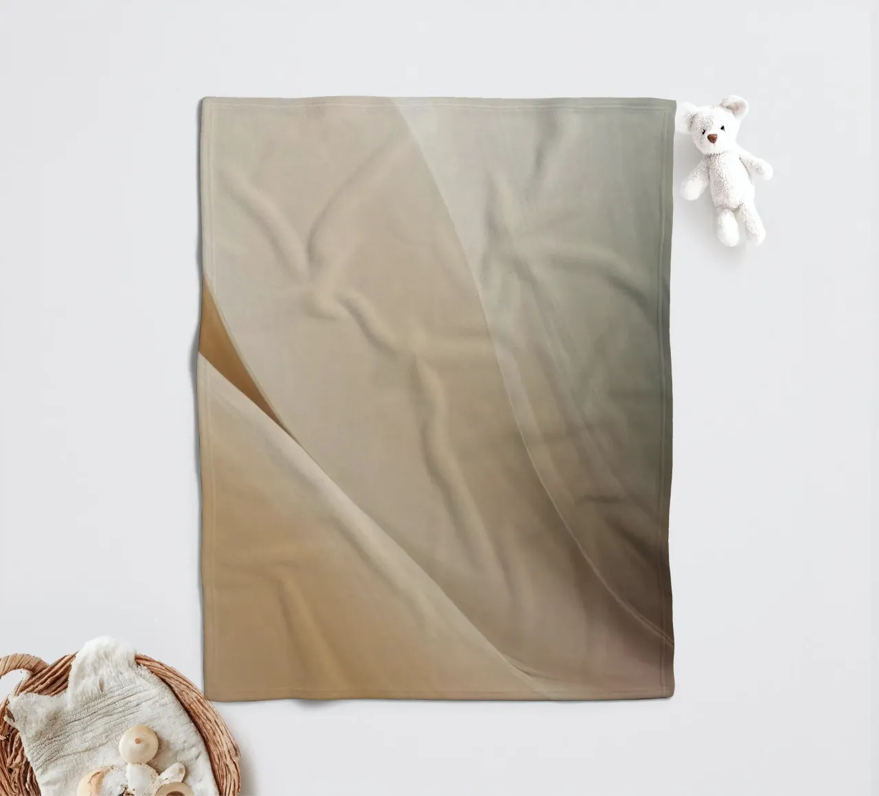 Smooth flowing abstract pattern creating a tranquil art fleece blanket by DesignDoodle