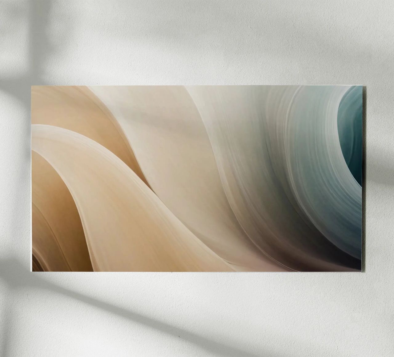 Smooth flowing abstract pattern creating a tranquil art alu-dibond by DesignDoodle